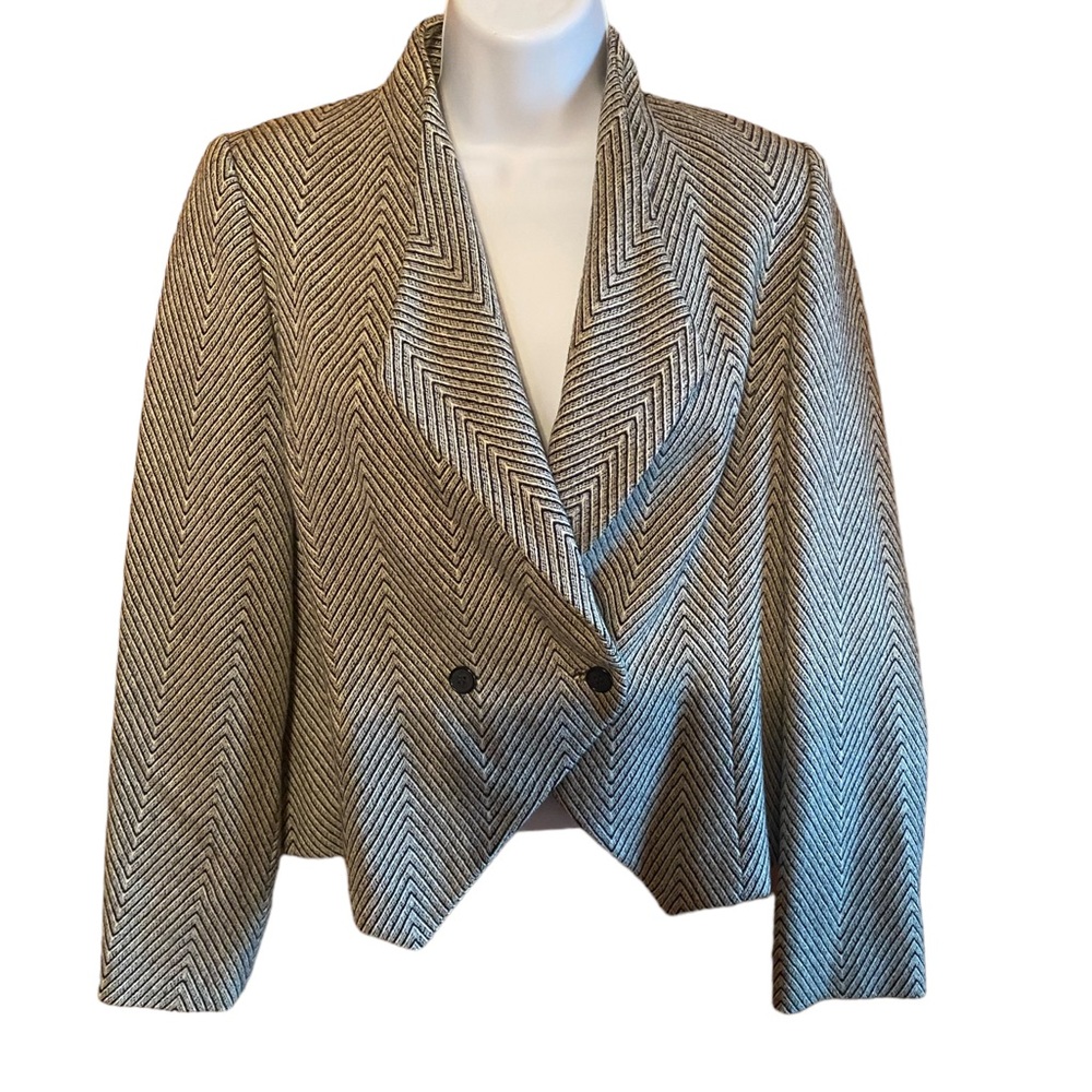 Abe Schrader‎ Women's Wool Cropped Blazer-Size Small